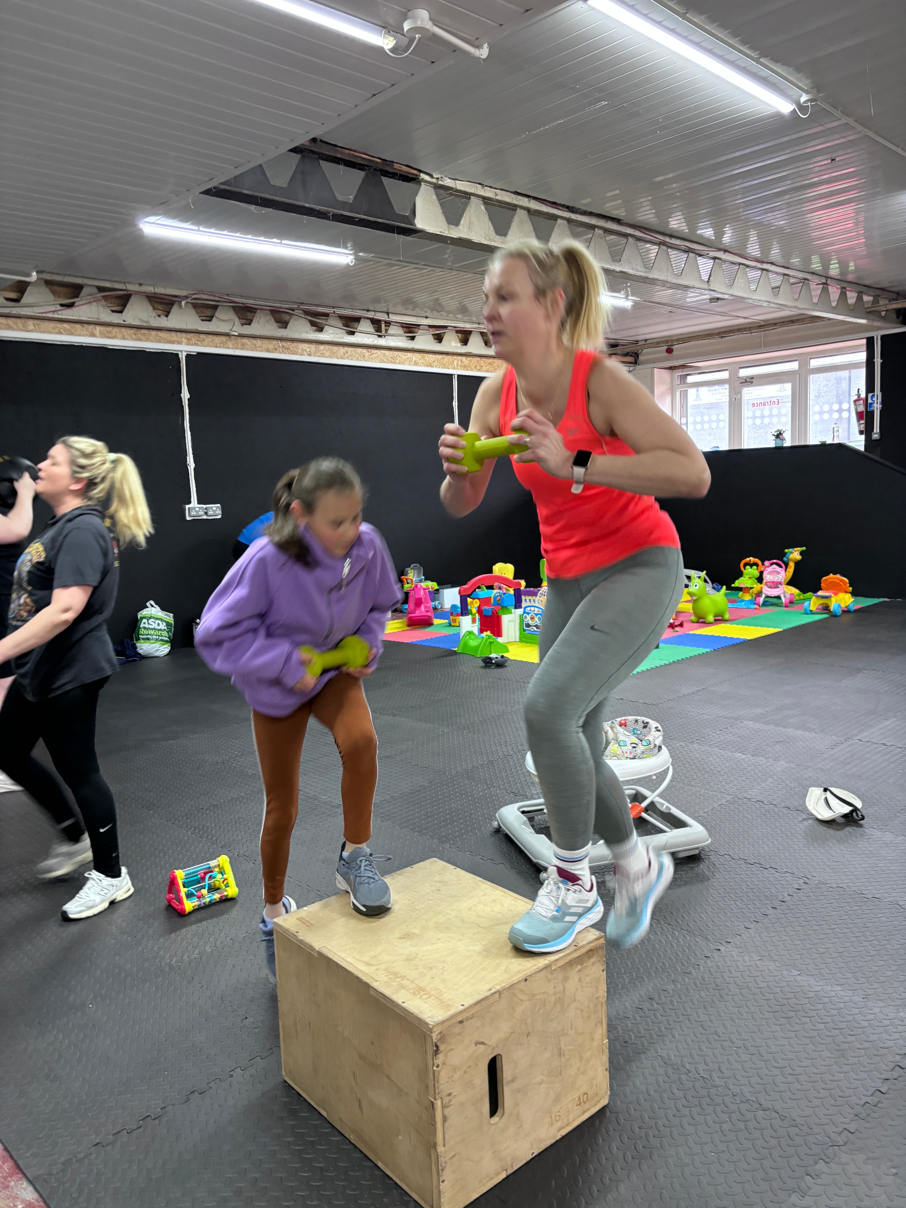 Group fitness class for mams outdoors in South Tyneside